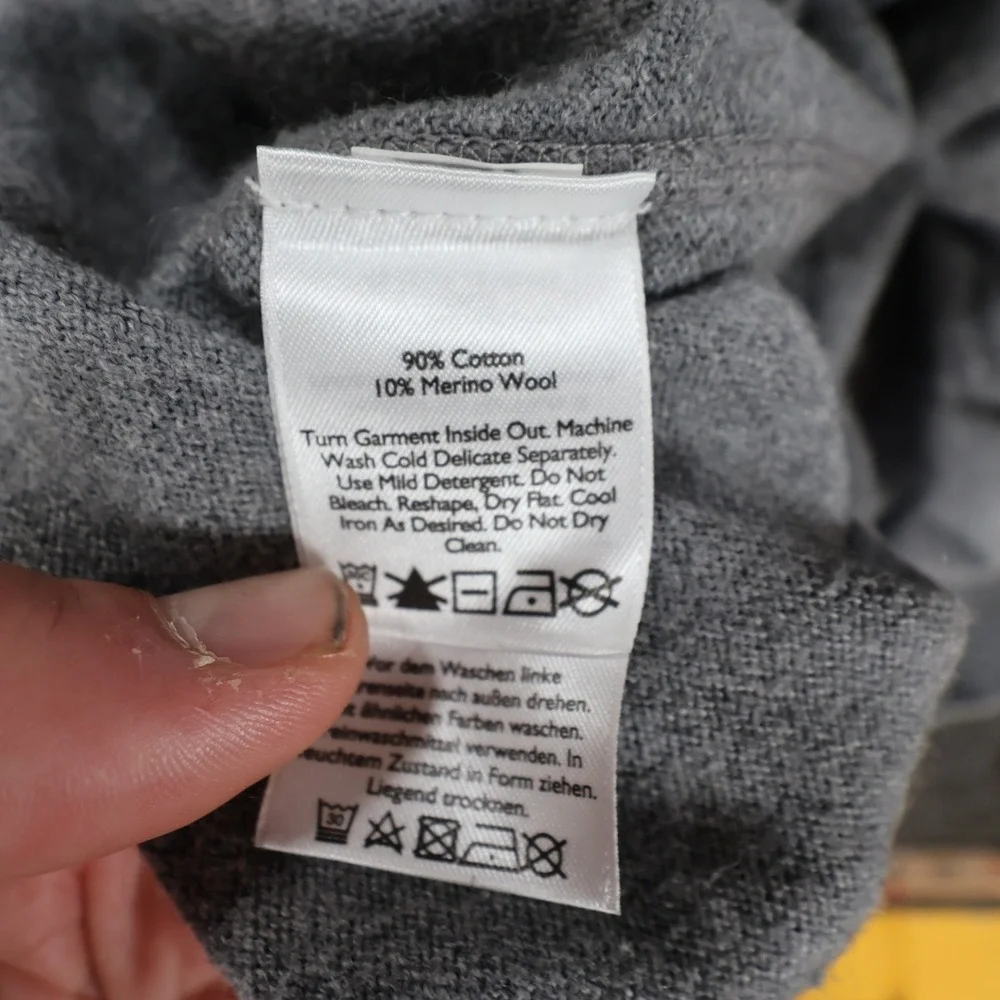 Eddie Bauer V-Neck‎ Sweater Mens XL Gray Excellent Classic Knit